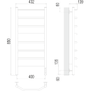 Полотенцесушитель Виктория П8 400х850 электро (4670078531209) 