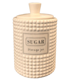 Банка для сыпучих продуктов керамическая "Sugar" 650 мл/10,8*10,8*15 см, HC1910060-6.25S