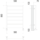 Полотенцесушитель Контур П7 500х800 (4670078529657) 