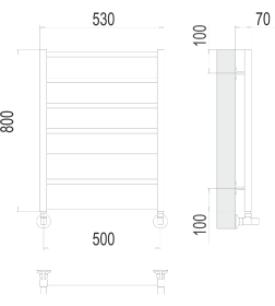 Полотенцесушитель Контур П7 500х800
