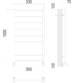 Полотенцесушитель Контур П9 500х1000