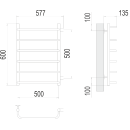 Полотенцесушитель Стандарт П6 500х600 бп500 (4670078530349) 