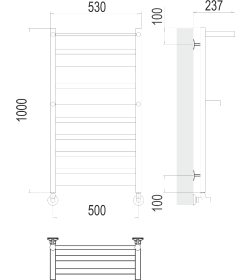 Полотенцесушитель Хендрикс П10 500х1000