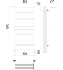 Полотенцесушитель Хендрикс П12 500х1200