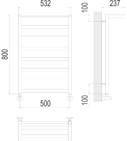 Полотенцесушитель Хендрикс П8 500х800