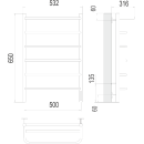 Полотенцесушитель Полка П6 500х650 электро (4670078531438) 