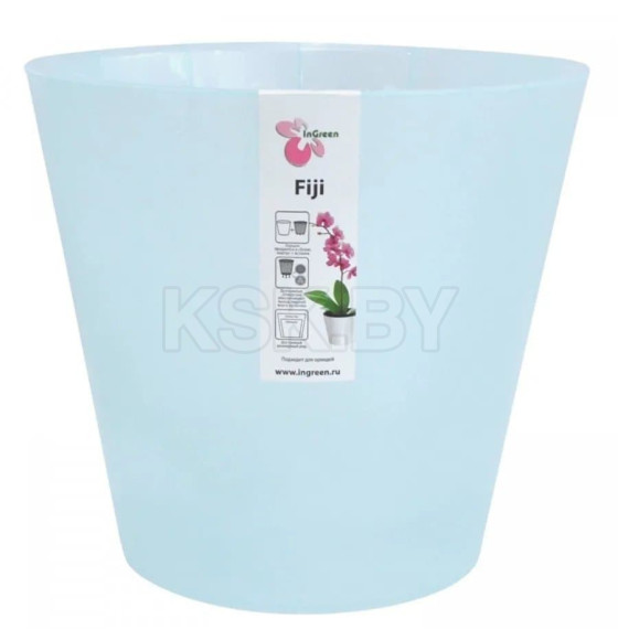 Горшок для цветов Фиджи Орхид 5 л/230 мм (голубой перламутровый) InGreen ING1559ГЛПЕРЛ (ING1559ГЛПЕРЛ) 