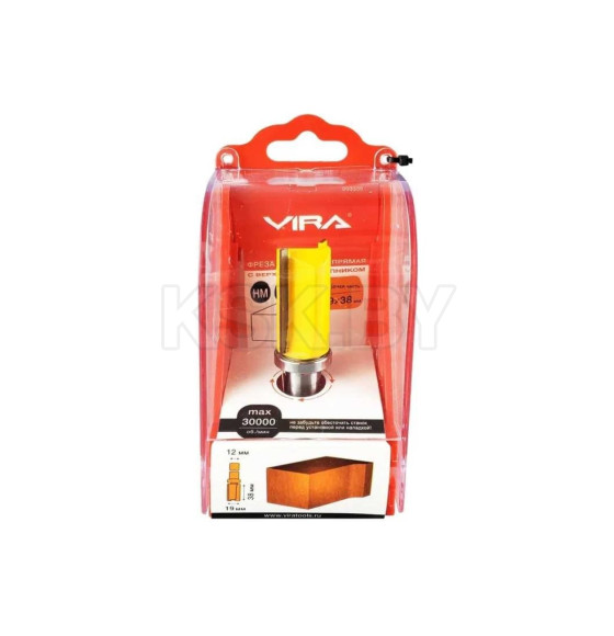 Фреза кромочная прямая Ø 19 х 38 мм, верхний подшипник VIRA L553339 (L553339) 
