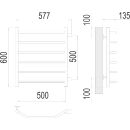 Полотенцесушитель Виктория П6 500х600 бп500 (4670078530073) 