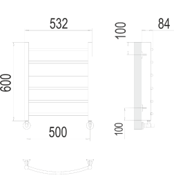 Полотенцесушитель Классик П6 500х600