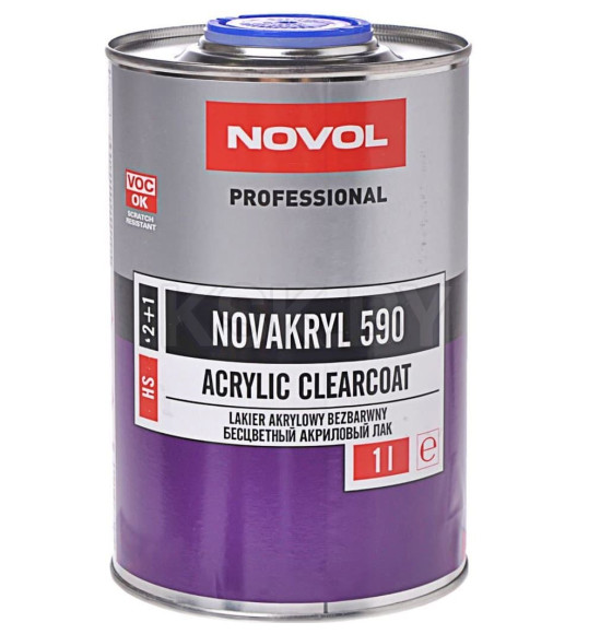 Лак бесцветный акриловый Novacryl HS  590 SR 2+1 1,0л  (8091) 