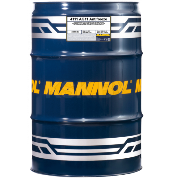 Антифриз Mannol AG11 концентрат -75C (синий) 208 л. (MN4111-DR) 