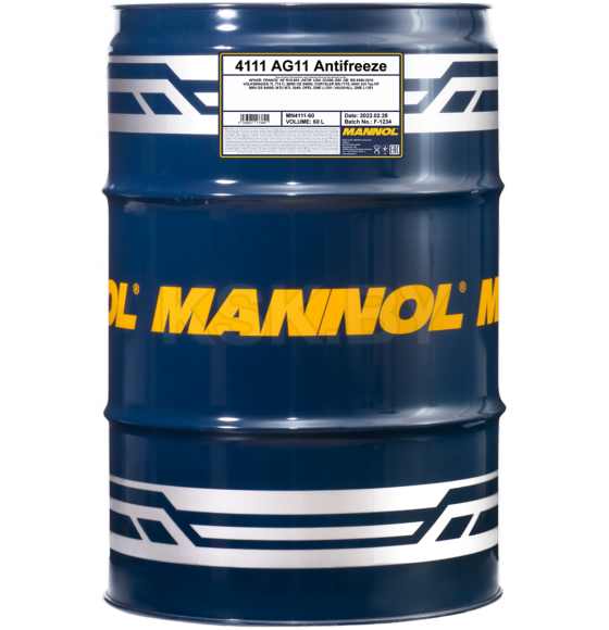 Антифриз Mannol AG11 концентрат -75C (синий) 60л. (MN4111-60) 