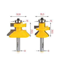 Набор фрез для изготовления вагонки (2 шт.) VIRA 553381