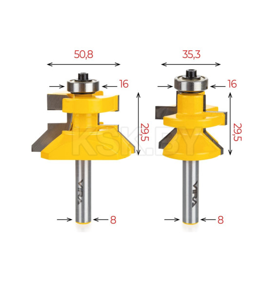 Набор фрез для изготовления вагонки (2 шт.) VIRA 553381 (553381) 