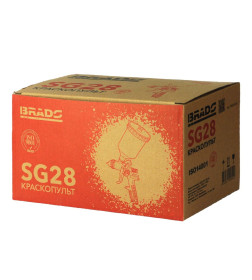 Краскопульт BRADO SG28 (HVLP; 1,4мм; 2-3,5бар;  600мл)