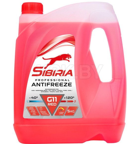 Антифриз SIBIRIA ANTIFREEZE-40 (красный) 5кг