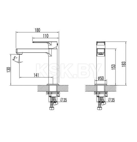 Смеситель для умывальника Lemark Грейс LM1537C (LM1537C) 