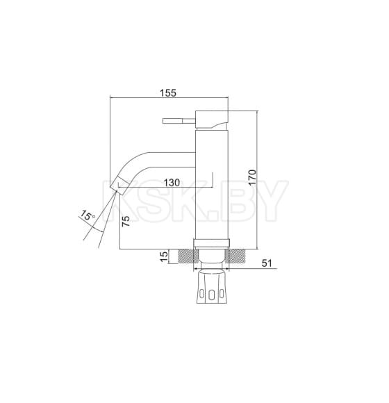 Смеситель для умывальника SUS128-001F  (SUS128-001F ) 