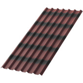  Лист кровельный ONDULINE Tile х5 SR-130. с тенью 3D. Красный (1,95х0,96 м)