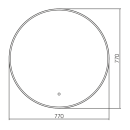 Зеркало с подсветкой Silver Mirrors.Плаза Led 770мм  (сенсорный выключатель) (ФР -00002131) 