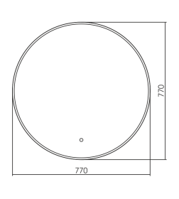 Зеркало с подсветкой Silver Mirrors.Плаза Led 770мм  (сенсорный выключатель)