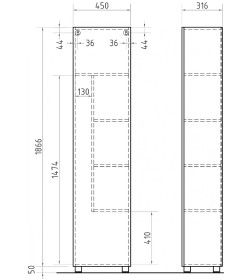 Пенал напольный Geometry 45 pn.GEO.45