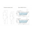 Ванна акриловая 140х70 см  CERSANIT  LORENA   (без ног) (28124) 