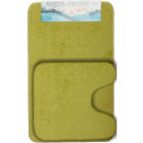 Комплект ковриков для  "AQUA-PRIME BE'MAKS" из 2-х шт, 60х100, 50х60 см темно-зеленый