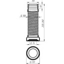 Удлинитель гибкий для унитаза армированный 220-360 мм Aquant  (T918-24-MR) 