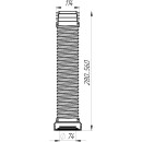 Удлинитель гибкий для унитаза армированный 280-560 мм Aquant  (T928-18-MR) 