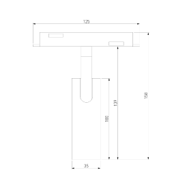 Трековый светильник 7W 4200K Cubo (латунь) 85035/01 Slim Magnetic