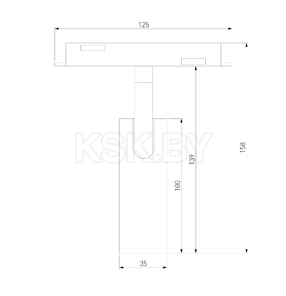 Трековый светильник 7W 4200K Cubo (латунь) 85035/01 Slim Magnetic (a062794) 