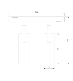 Умный трековый светильник 14W 2700-6500K Dim Dual (латунь) 85056 Slim Magnetic