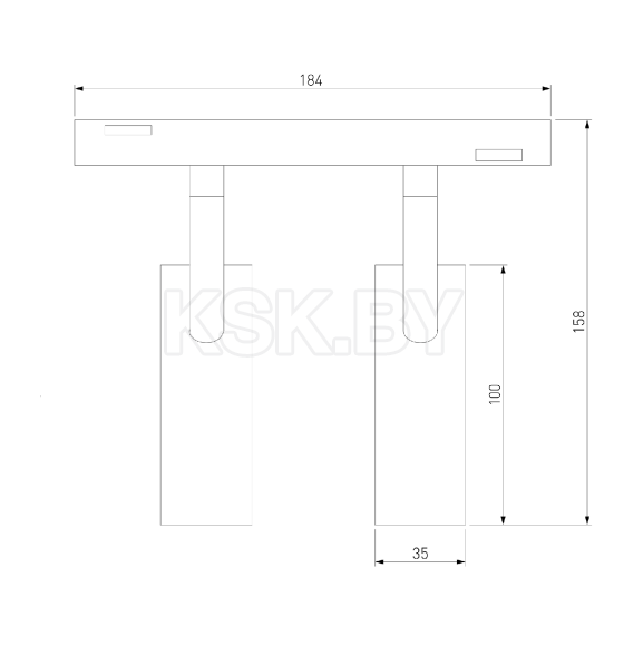 Умный трековый светильник 14W 2700-6500K Dim Dual (латунь) 85056 Slim Magnetic (a063527) 