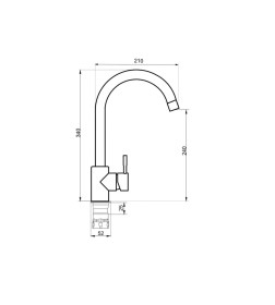 Смеситель для кухни РМС SUS124-017FL