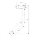 Трековый светильник Pika чёрный 6W 4000K однофазный 85112/01 (a065276) 