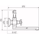 Смеситель для ванны РМС SL129-140 (SL129-140)