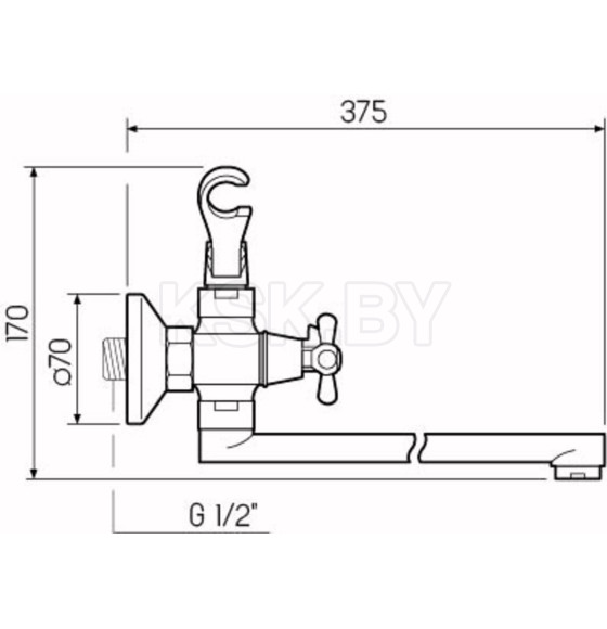Смеситель для ванны РМС SL129-140 (SL129-140)