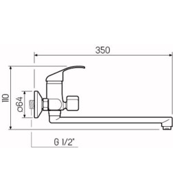 Смеситель для ванны РМС SL128-006E