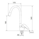 Смеситель для кухни РМС SUS126GY-016F (SUS126GY-016F) 