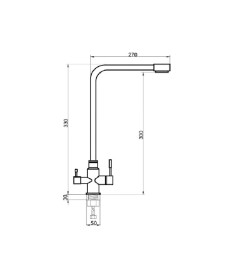 Смеситель для кухни РМС SUS125BL-017F-015