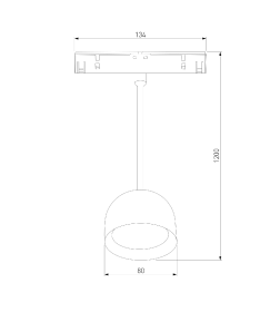 Трековый светильник 8W 4000K Uno (белый) 85126 Slim Magnetic