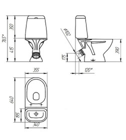 Унитаз напольный Cersanit STAR 031