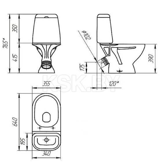 Унитаз напольный Cersanit STAR 031 (A63423) 