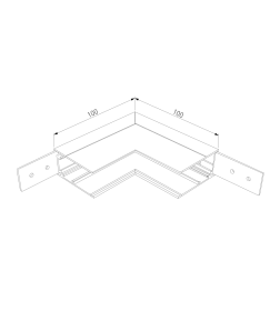 Коннектор угловой внутренний для накладного шинопровода 85091/11 85091/11 Slim Magnetic