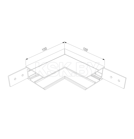 Коннектор угловой внутренний для накладного шинопровода 85091/11 85091/11 Slim Magnetic (a062190) 