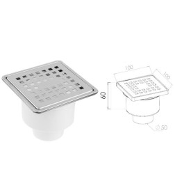 Сливной трап для душа AV Engineering 100х100мм, AVE5010101