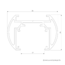 Шинопровод Round накладной (2м) 85133 Slim Magnetic  (a064722) 