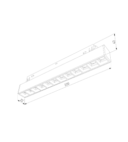 Трековый светильник 12W 4000K Artas (чёрный/золото) 85103 Slim Magnetic